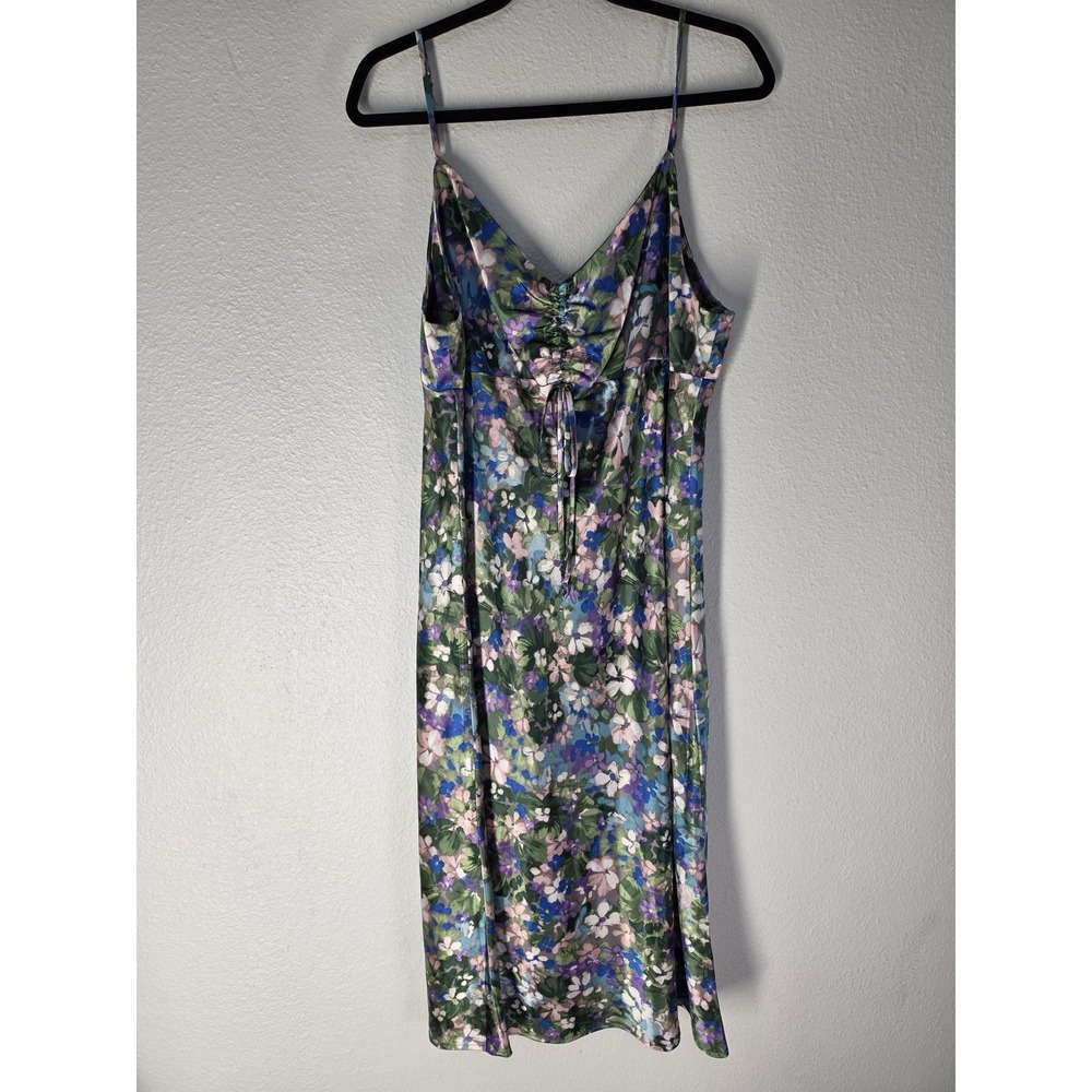 Emma & Michele Floral Maxi Dress Sleeveless Green Blue Pink Purple Sundress